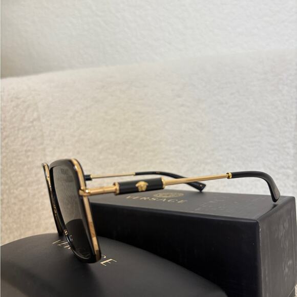 Versace Sunglasses in Black and Gold VE2261 - Picture 3 of 8